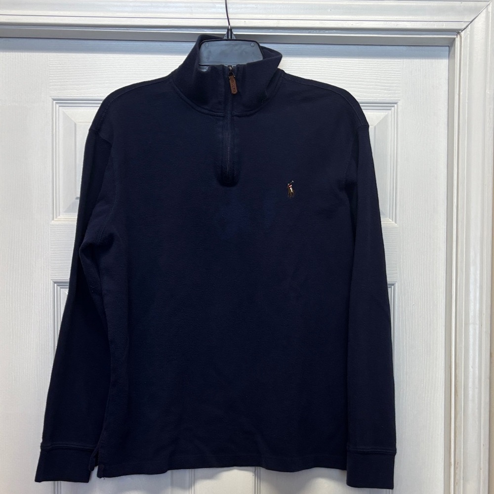 Polo Ralph Lauren Navy Half-Zip Pullover with Embroidered Logo Large